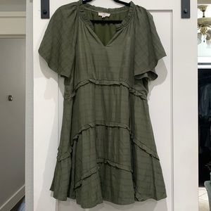 COPY - ENTRO olive green dress
